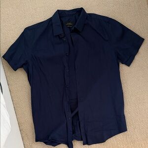Zara Dark Blue Casual Button Down Shirt